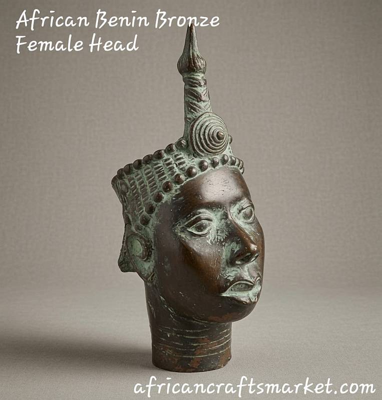 Benin bronze - female head