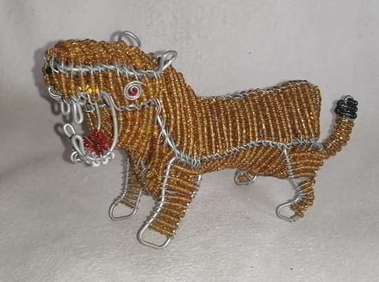African beaded female lion