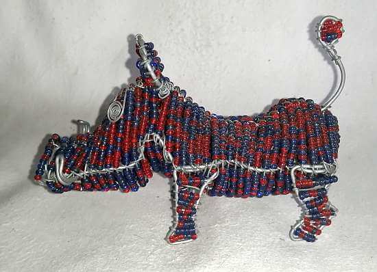 Beaded warthog Beaded wire warthog