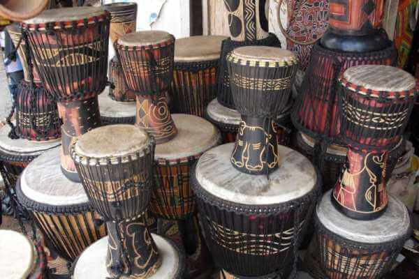 African Djembe drums