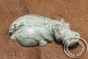 African Jade stone sitting hippo African Jade stone sitting hippo