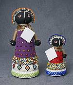 African Beaded Ndebele dolls