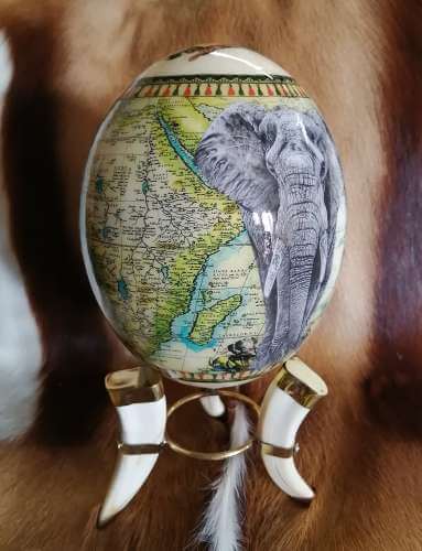 Ostirch egg African map