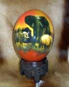 Decoupage ostrich egg, big 5 ostrich egg 
