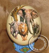 Big 5 ostrich egg - natural