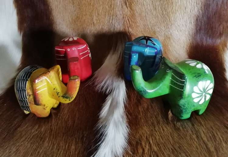 Soapstone colourful Elephant