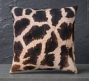 Tanned Giraffe hide cushion Giraffe hide cushion
