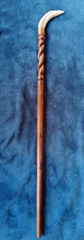 warthog tusk handle walking stick African warthog tusk handle walking stick