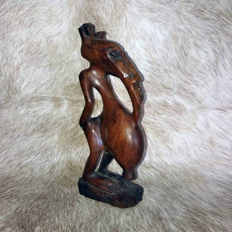 Handcrafted wooden Tokoloshe African Zulu Tokoloshe